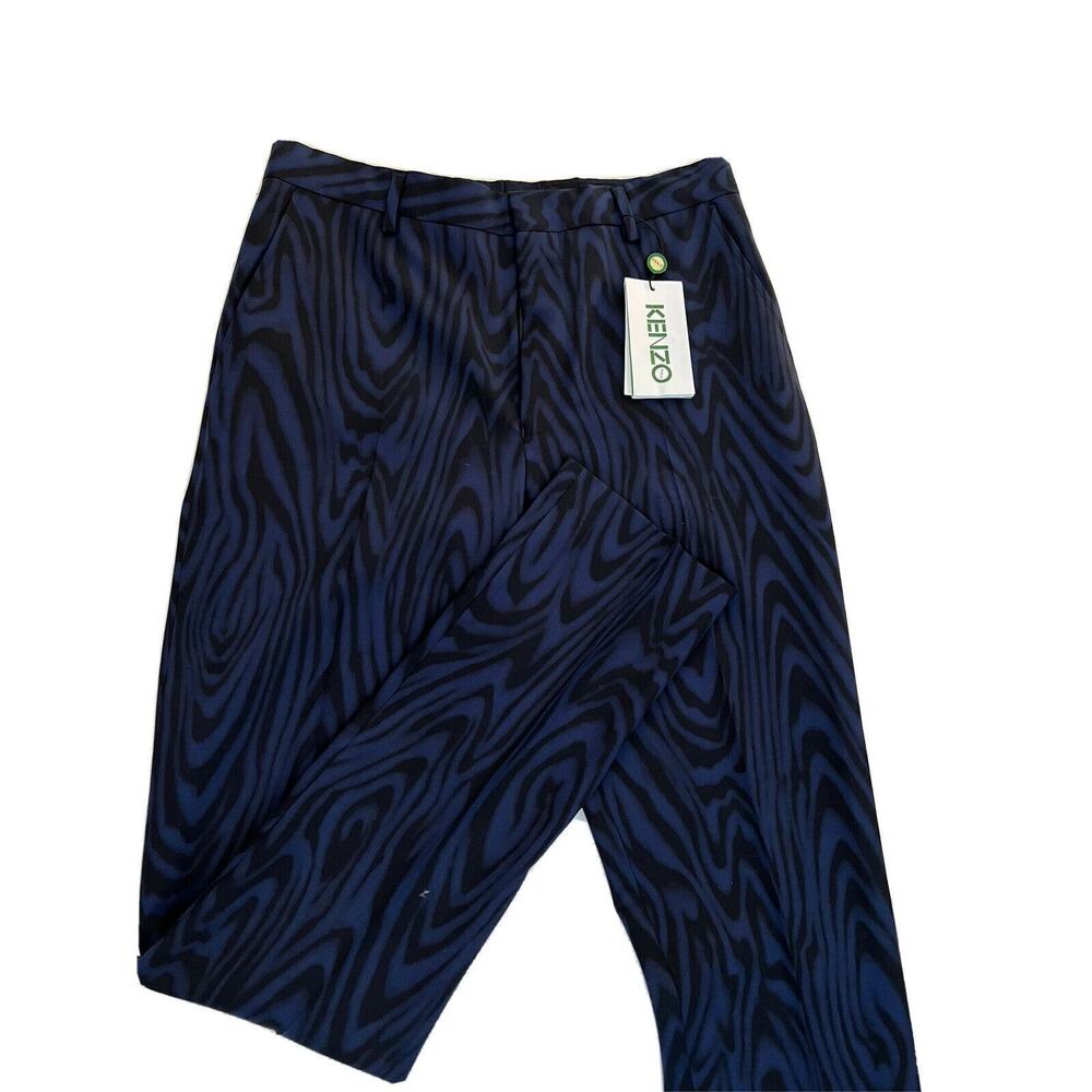 Kenzo Men's Navy Blue Wool Formal Tapered Slim Pants 30 US (46 Euro) NWT $625